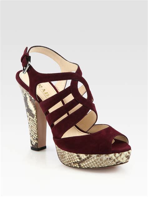 prada burgundy shoes|prada sandals for women.